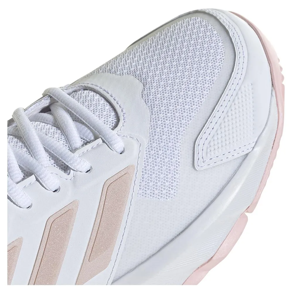 Womens CourtJam Control 3 Tennis Shoes White and Sany Pink Metallic