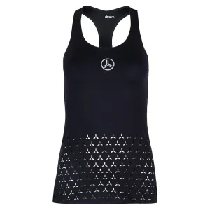 Women's Game Hypersonic Pixelation Bonded Tennis Tank Nero