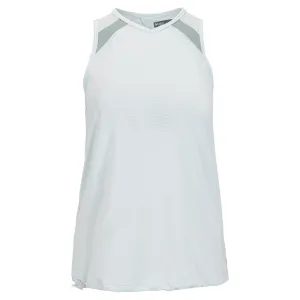 Women's Stripe Press Tennis Tank Ice and Zinc