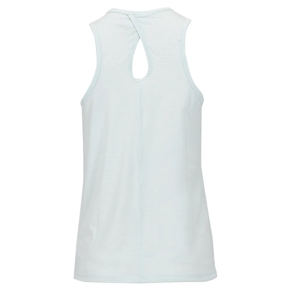 Women's Stripe Press Tennis Tank Ice and Zinc